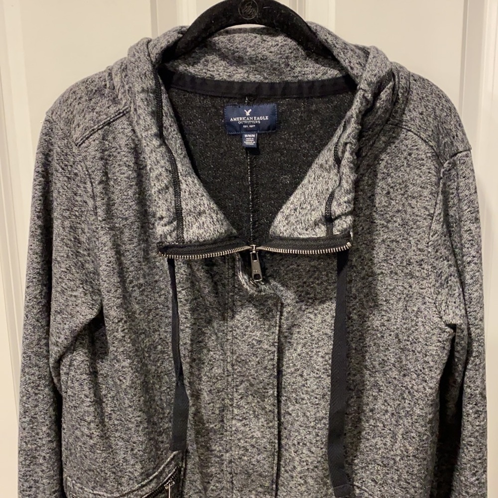 American Eagle Bomber Style Full Zip Sweatshirt - Picture 2 of 11